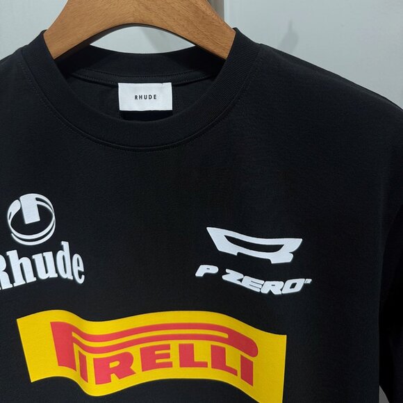 Rhude x Pirelli Collaboration Black T-Shirt - Picture 3 of 5